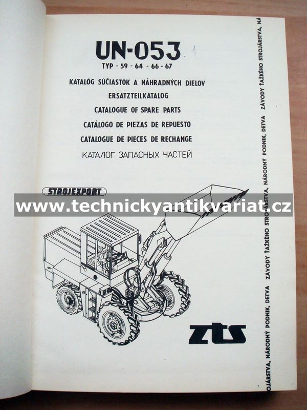 UN 053 - katalog súčiastok a náhradných dielov (1983)