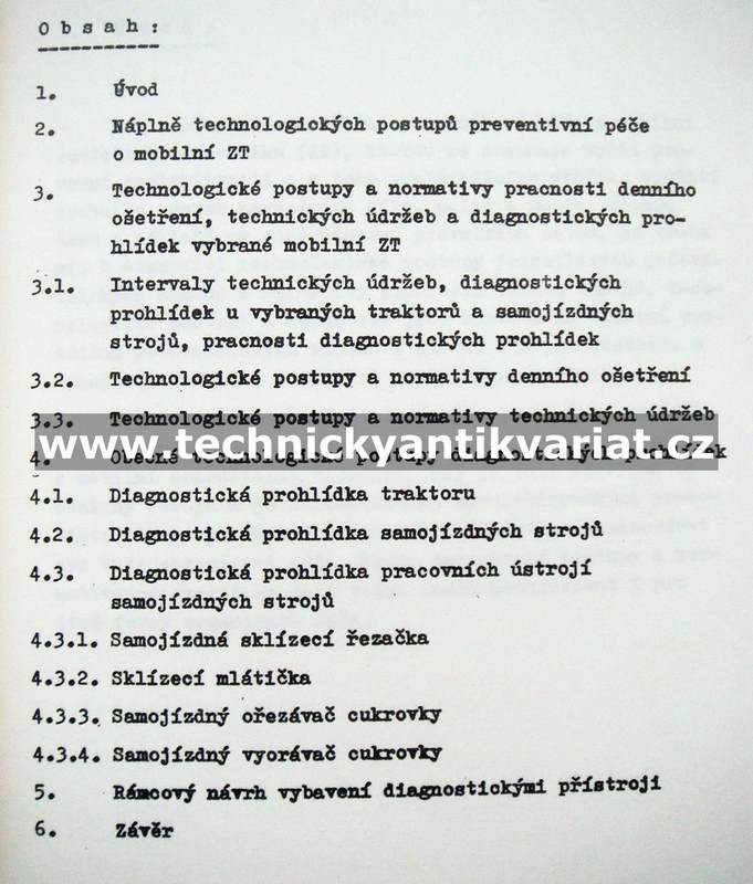 Technická příručka pro provádění denního ošetření zemědělské techniky