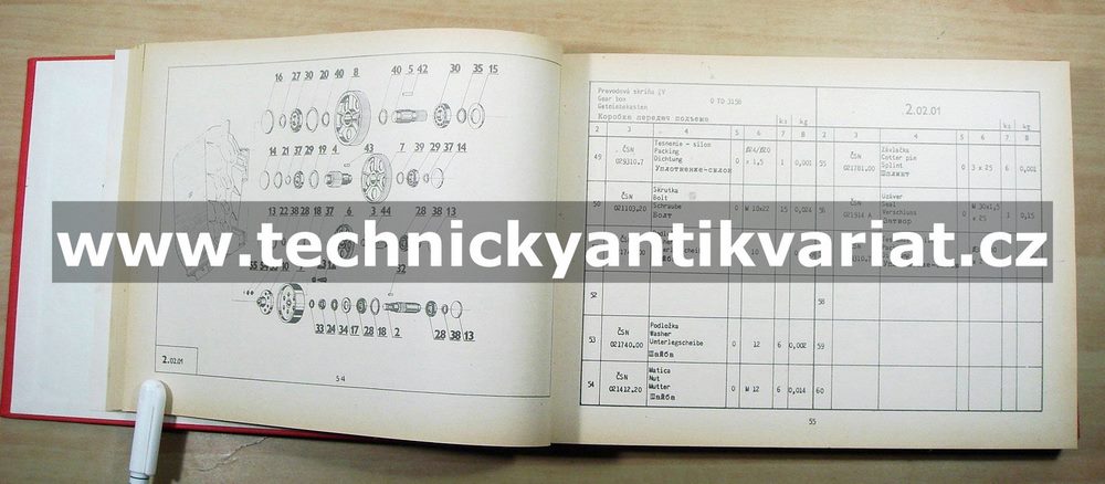 Jeřáb MB 80/100 - katalog náhradných dielov a súčiastok (1980)