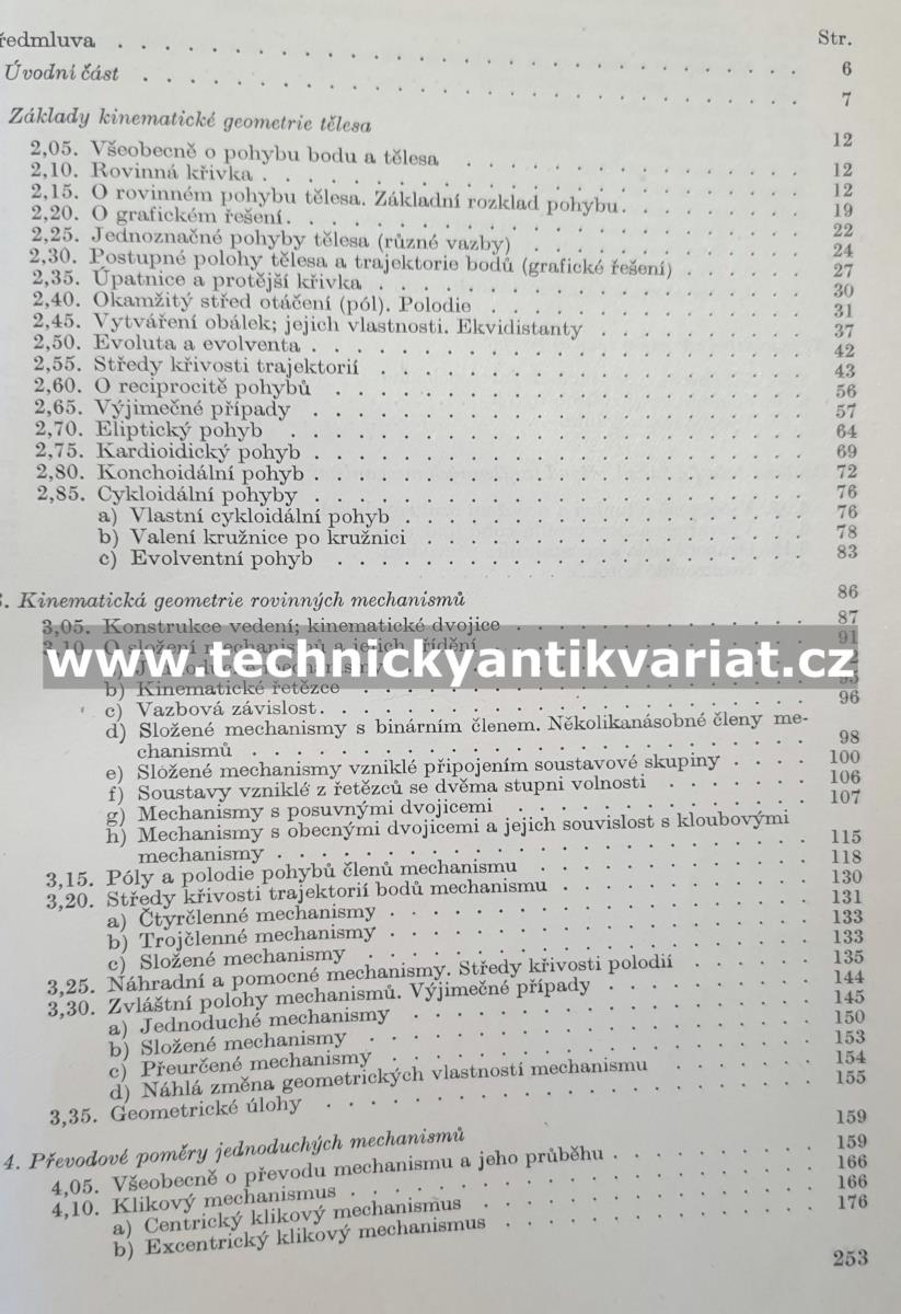 Technická mechanika - Kinematika I.II - Šrejtr (1955)