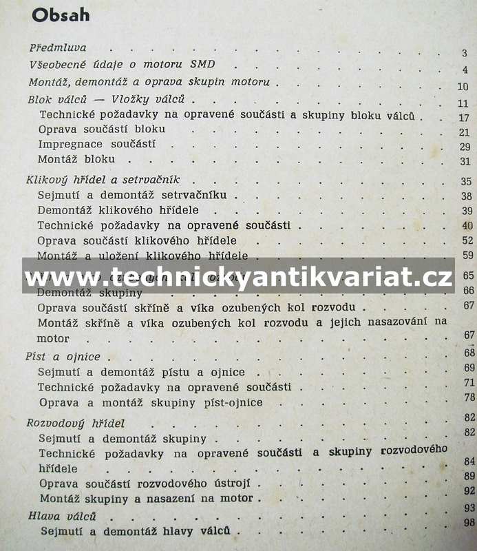 SMD motor - dílenská příručka (1965)