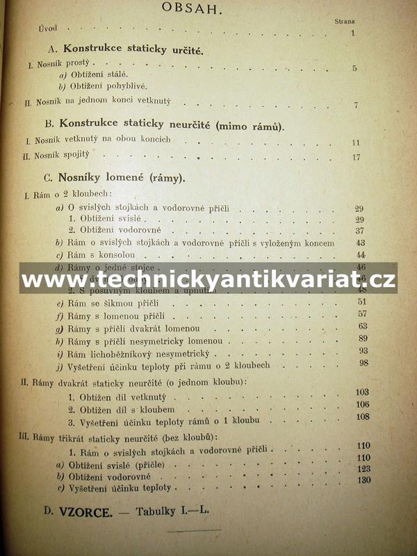 Statika želbetových konstrukcí staticky neurčitých I. Nosník lomený (rám) jednoduchý (1926)