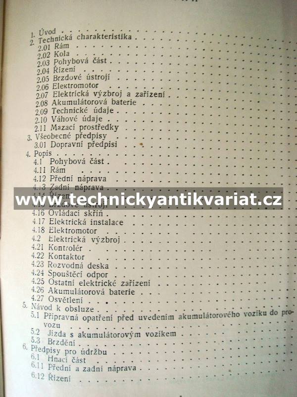 Plošinový akumulaátorový vozík s pákovým řízením EPL 502V (1961)