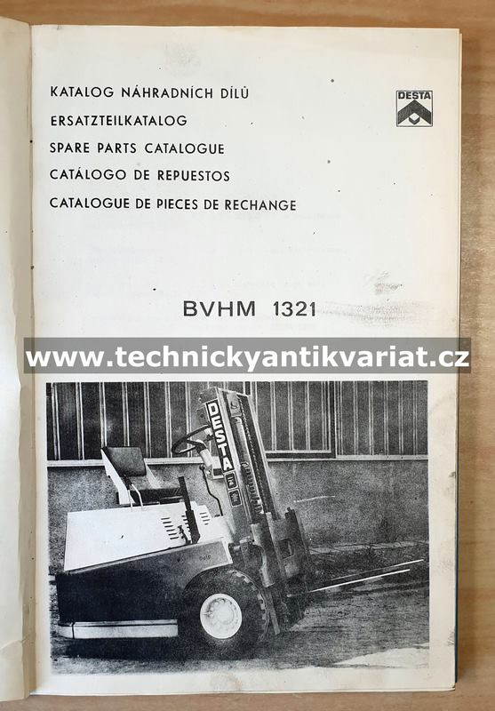 DESTA BVHM 1321 - katalog náhradních dílů (1974)