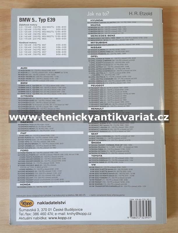 Jak na to? BMW 5.. Typ E39 - H.R.Etzold (2009)