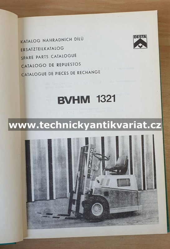 DESTA BVHM 1321 - katalog náhradních dílů (1980)