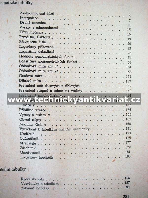 Matematické, fyzikální a chemické tabulky pro odborné školy (1964)