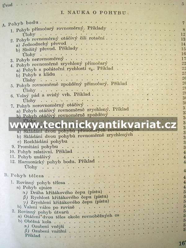 Technická mechanika II. Dynamika tuhých těles - Josef Ječmínek (1957)