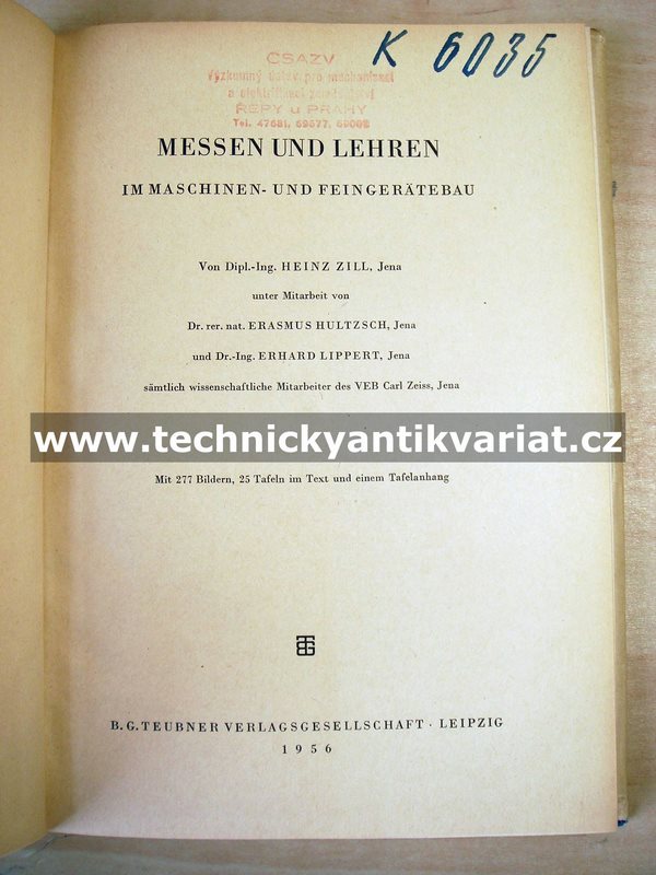 Messen und Lehren im Maschinen- und Feingerätebau - Zill (1956)