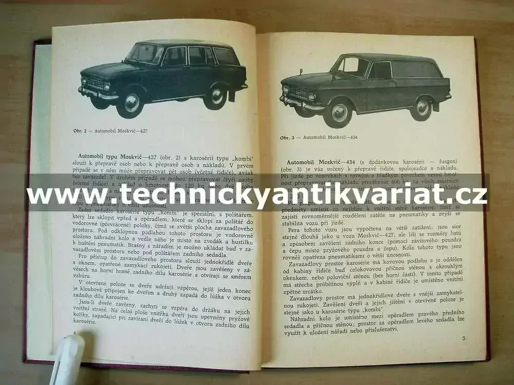Moskvič 412, 427, 434 - návod k obsluze (1974)