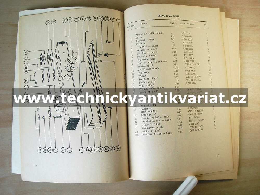 Rozmetadlo chlévské mrvy RmvA-3 - návod k obsluze, seznam součástí (1967)