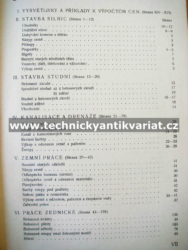 Rozbory cen prací stavebních - Viktor Anderlík (1932)