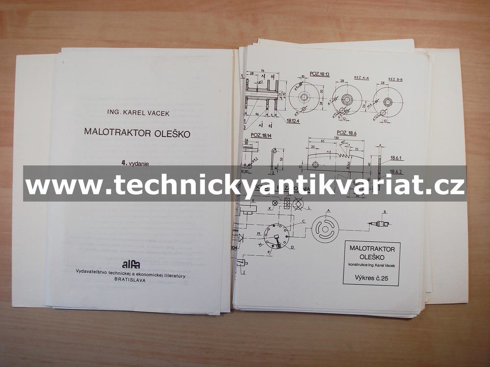 Malotraktor Oleško + příslušenství (1982)
