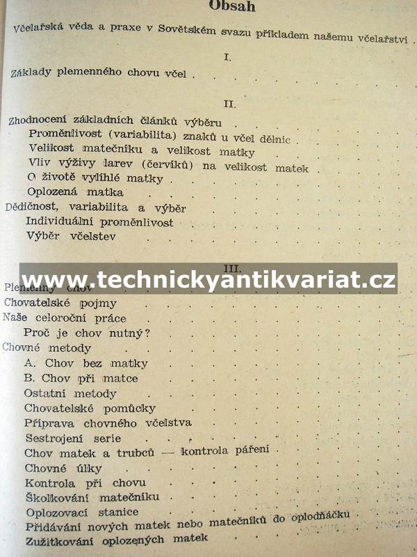 Včelařství - plemenný chov a kapitoly ze včelařské praxe (1953)