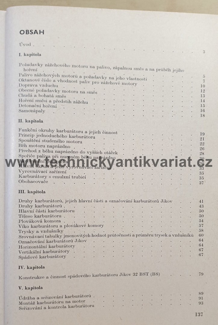 Karburátory osobních automobilů - Stanislav Ryba (1975)