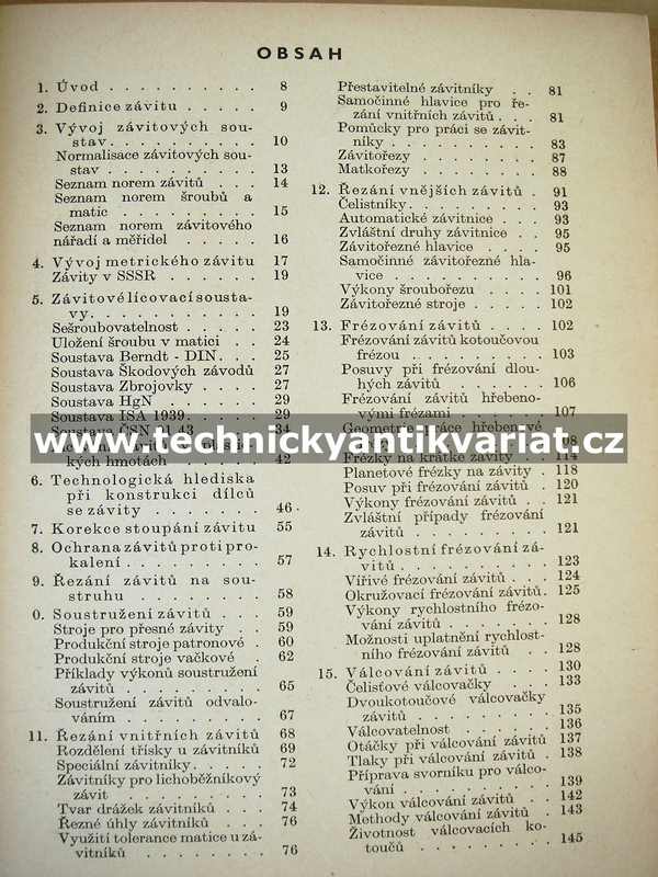 Závity a šrouby - Antonín Václavovič (1951)