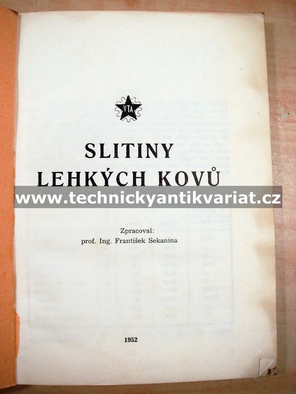 Slitiny lehkých kovů - Sekanina (1952)
