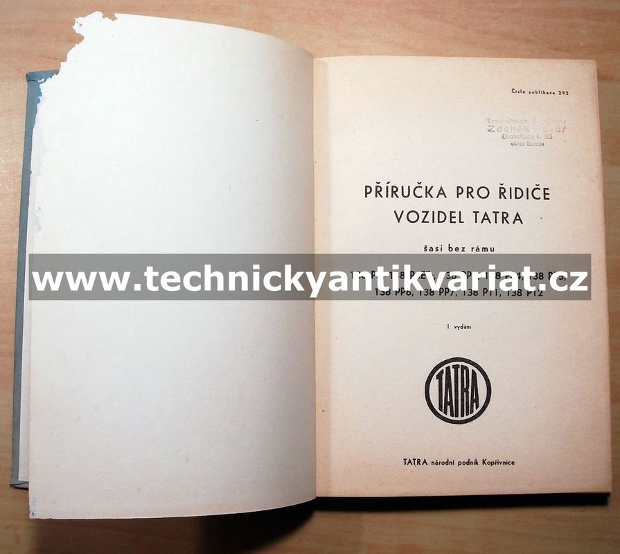 Tatra 138 - příručka pro řidiče vozidel Tatra
