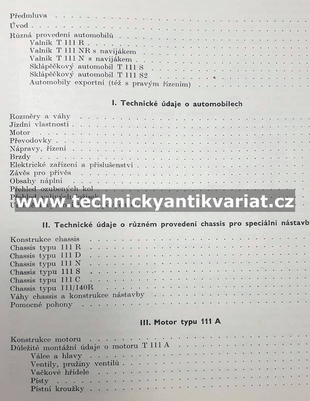 Tatra 111 - dílenská příručka (1959)