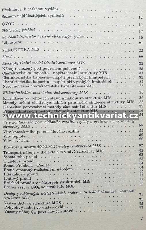 Polovodičové součástky typu MIS - Marciniak (1979)
