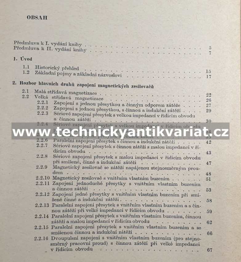 Magnetické zesilovače - Gabler, Haškovec, Tománek (1961)