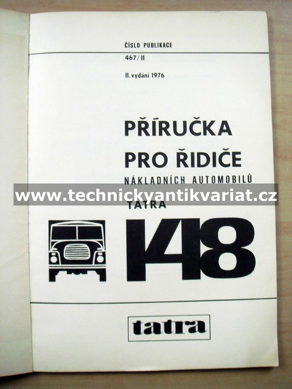 Tatra 148 - příručka pro řidiče (1976)