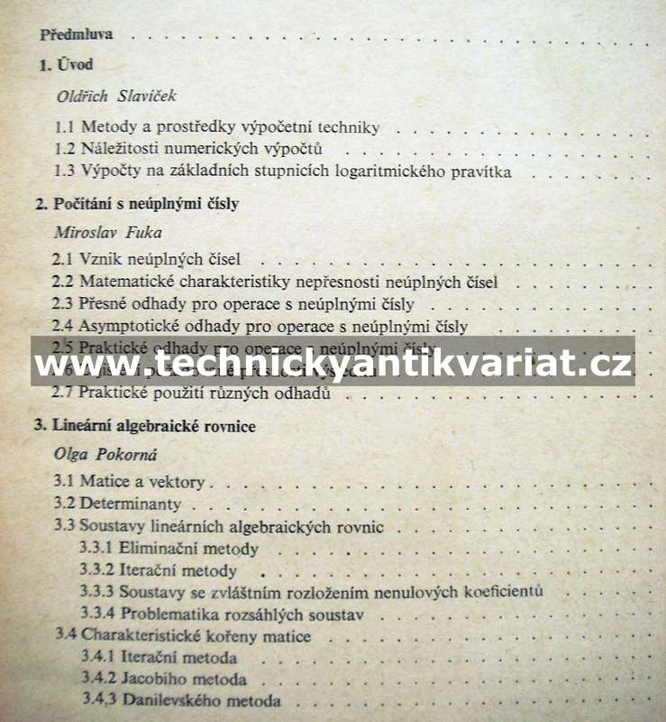 Základní numerické metody - Slavíček (1964)