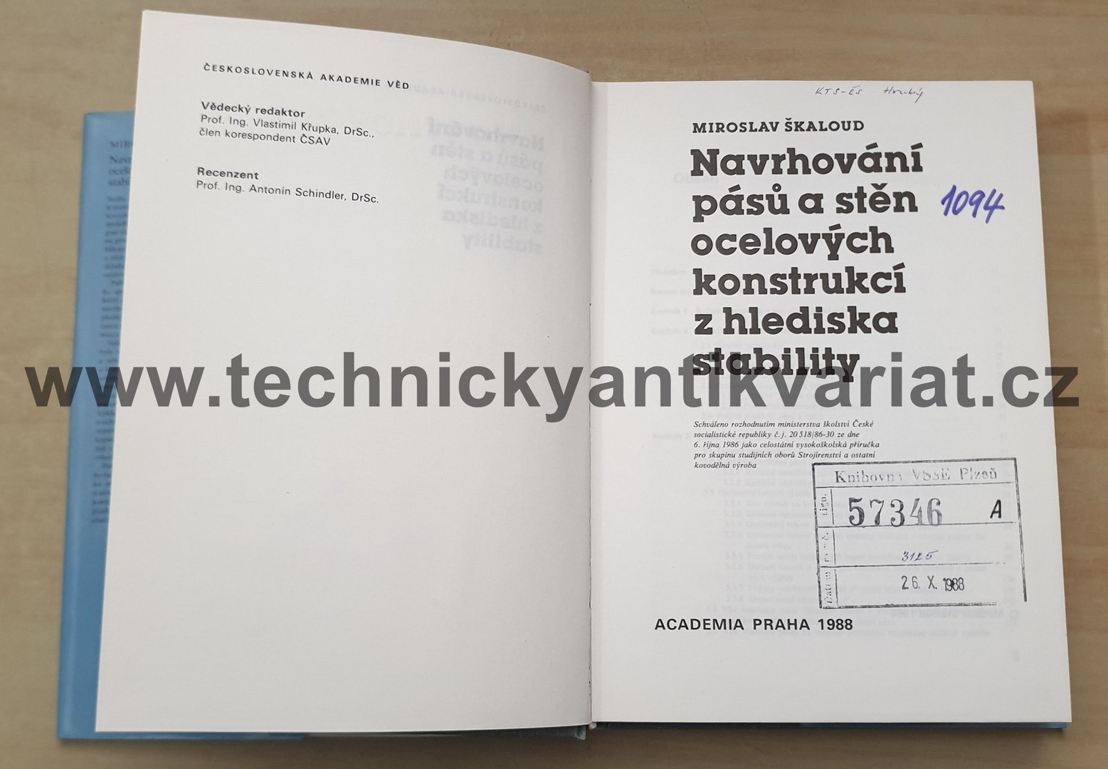 Navrhování pásů a stěn ocelových konstrukcí z hlediska stability - Miroslav Škaloud (1988)