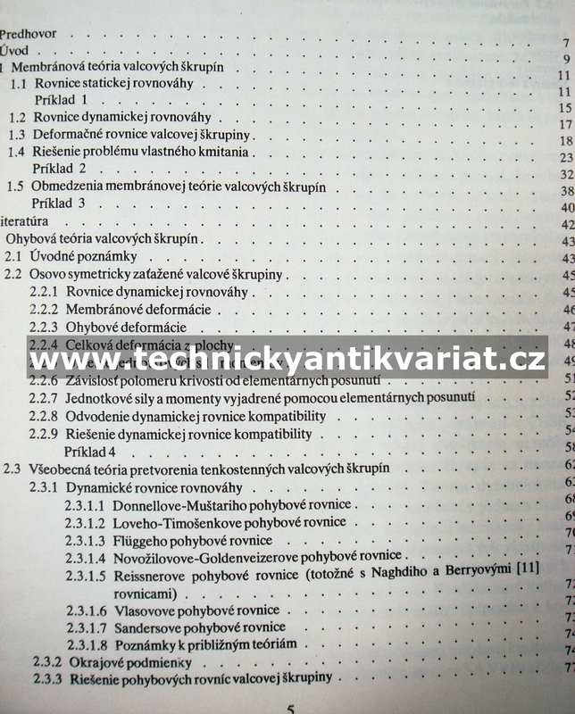 Mechanika kmitání válcových škrupín - Štefan Markuš (1982)