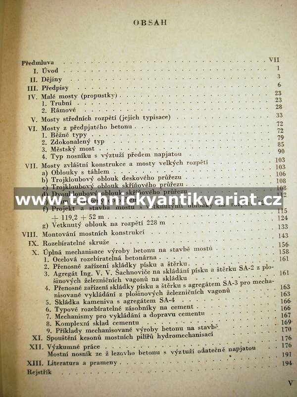 Betonové mosty typisované a montované (1954)