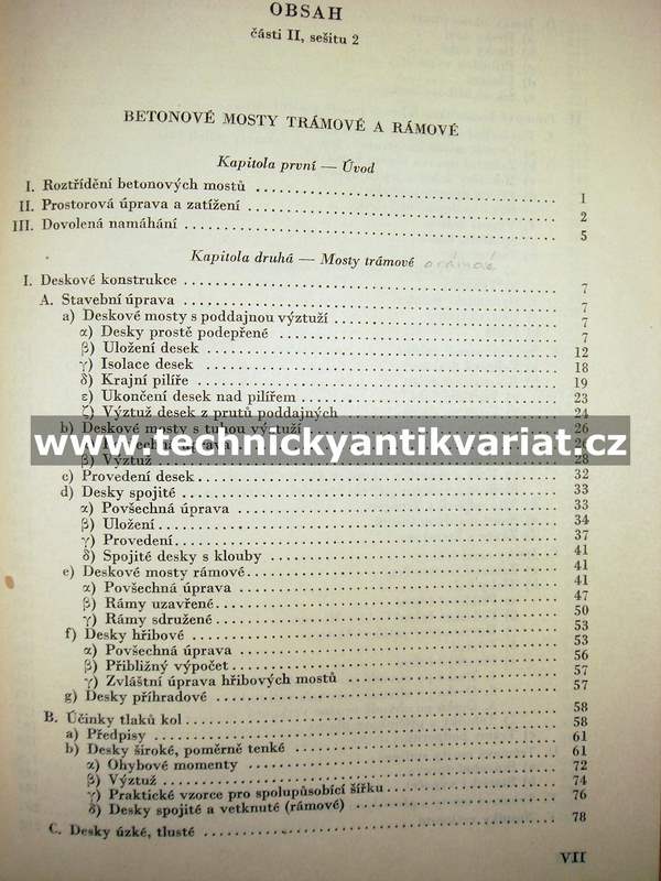 Betonové mosty trámové a rámové (1954)