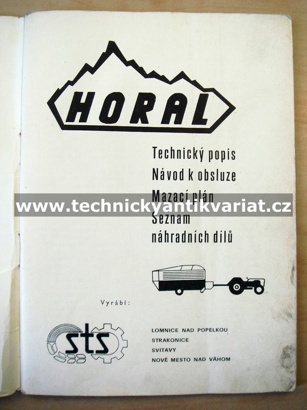 Horal - samosběrací traktorový návěs