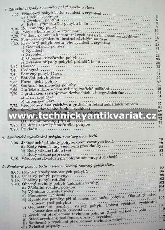 Technická mechanika - II.Kinematika - Šrejtr (1955)