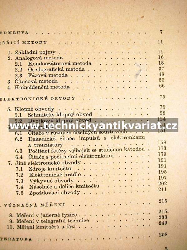 Elektronické měření krátkých časů - Zima, Kubín (1962)