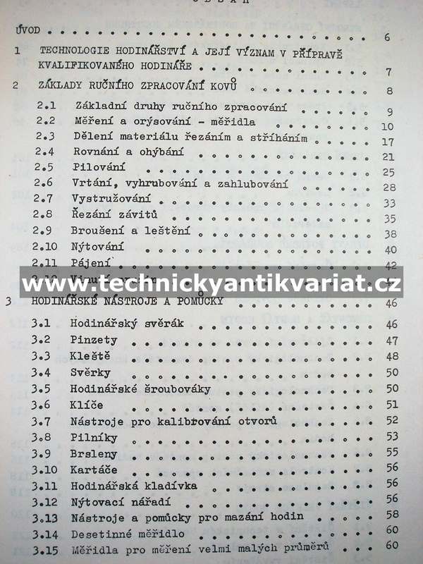 Technologie hodinářství I.II - Vojík, Hájek, Filipenský, Kintšnerová (1987)