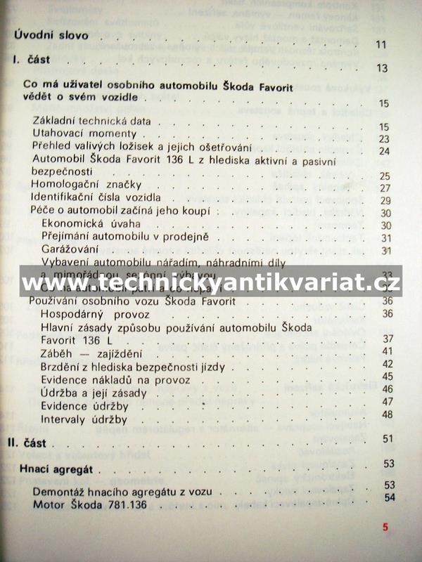 Škoda Favorit 136L - provoz, údržba, seřizování, opravy (1990)