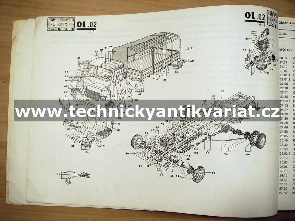 Avia A31 Katalog náhradních dílů (1985)
