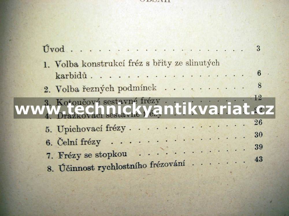 Rychlostní frézování stupňování frézami - Černov (1952)