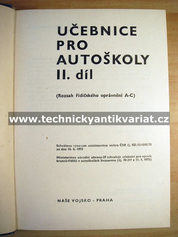 Učebnice pro autoškoly 2 A-C (1974)