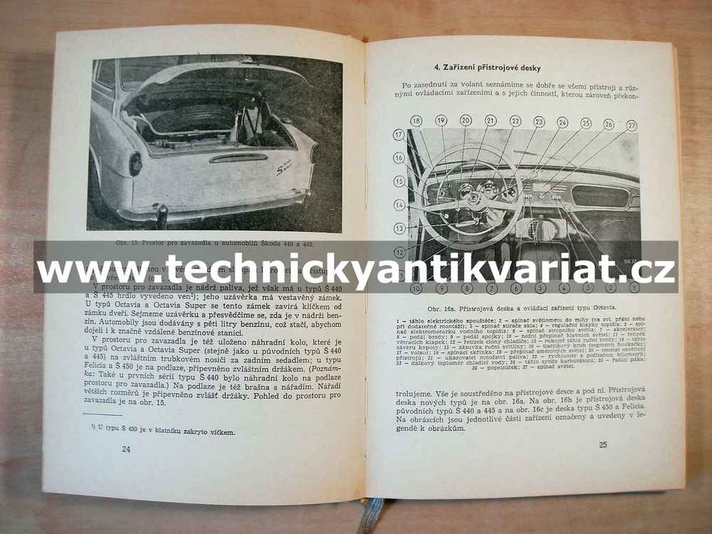 Osobní automobily Škoda 440, 445, 450 Octavia, Felicia (1964)