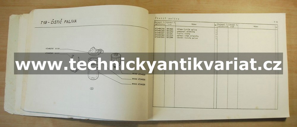 Fiat 125p - katalog náhradních dílů (1970)