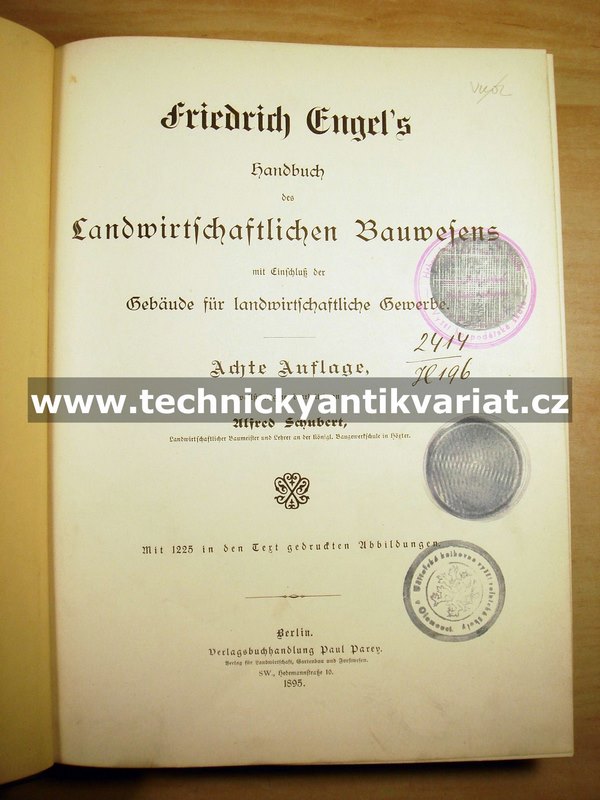 Handbuch des Landwirtschaftlichen Bauwesens - Engels Friedrich (1895)