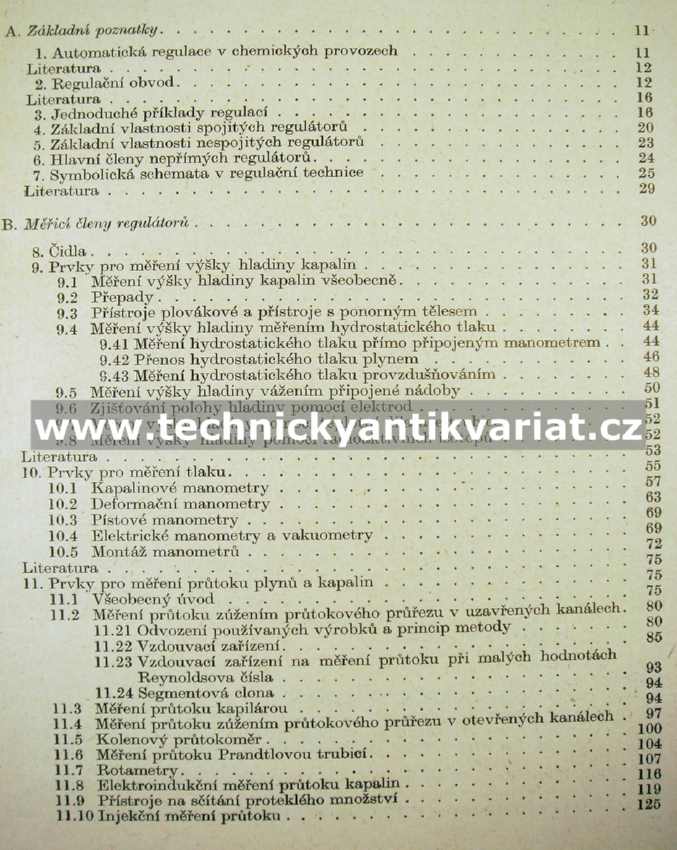 Prvky regulačních obvodů - Balda, Strejc, Krampera (1958)