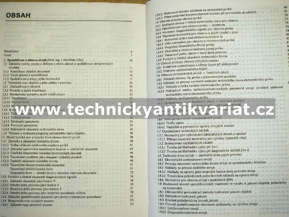 Provozní spolehlivost strojů - Jaroslav Havlíček (1989)