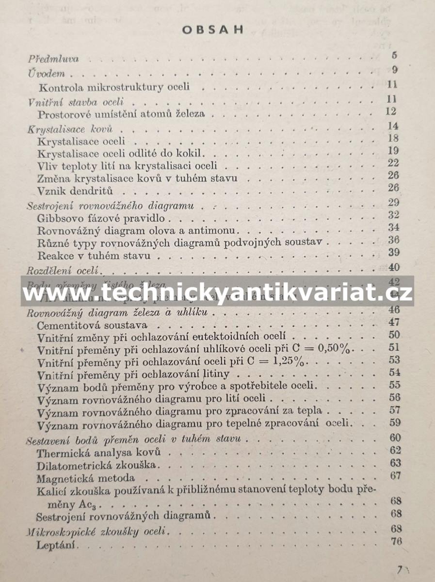 Základy praktické metalografie oceli - V.Walla (1954)