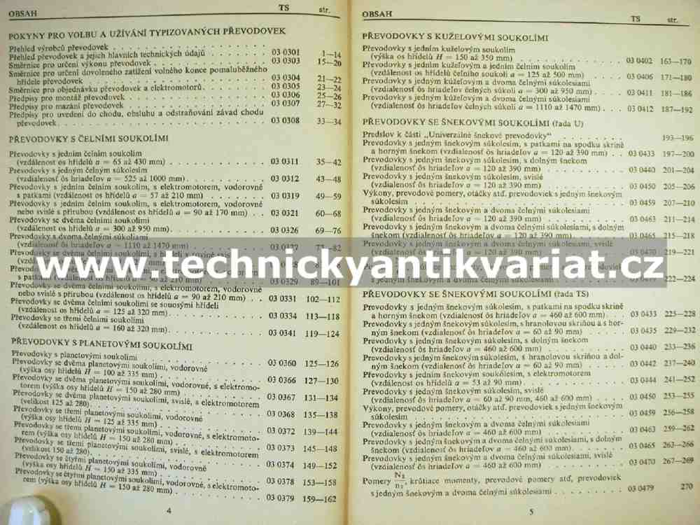 Katalog typizovaných průmyslových převodovek (1967)