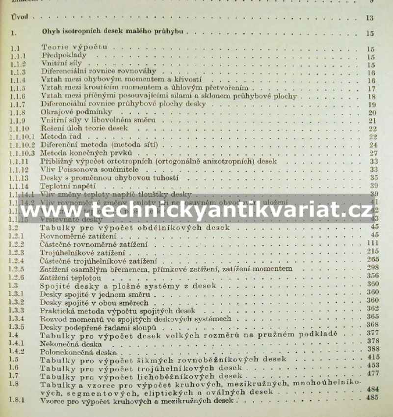Tabulky pro výpočet desek a stěn - Richard Bareš (1979)