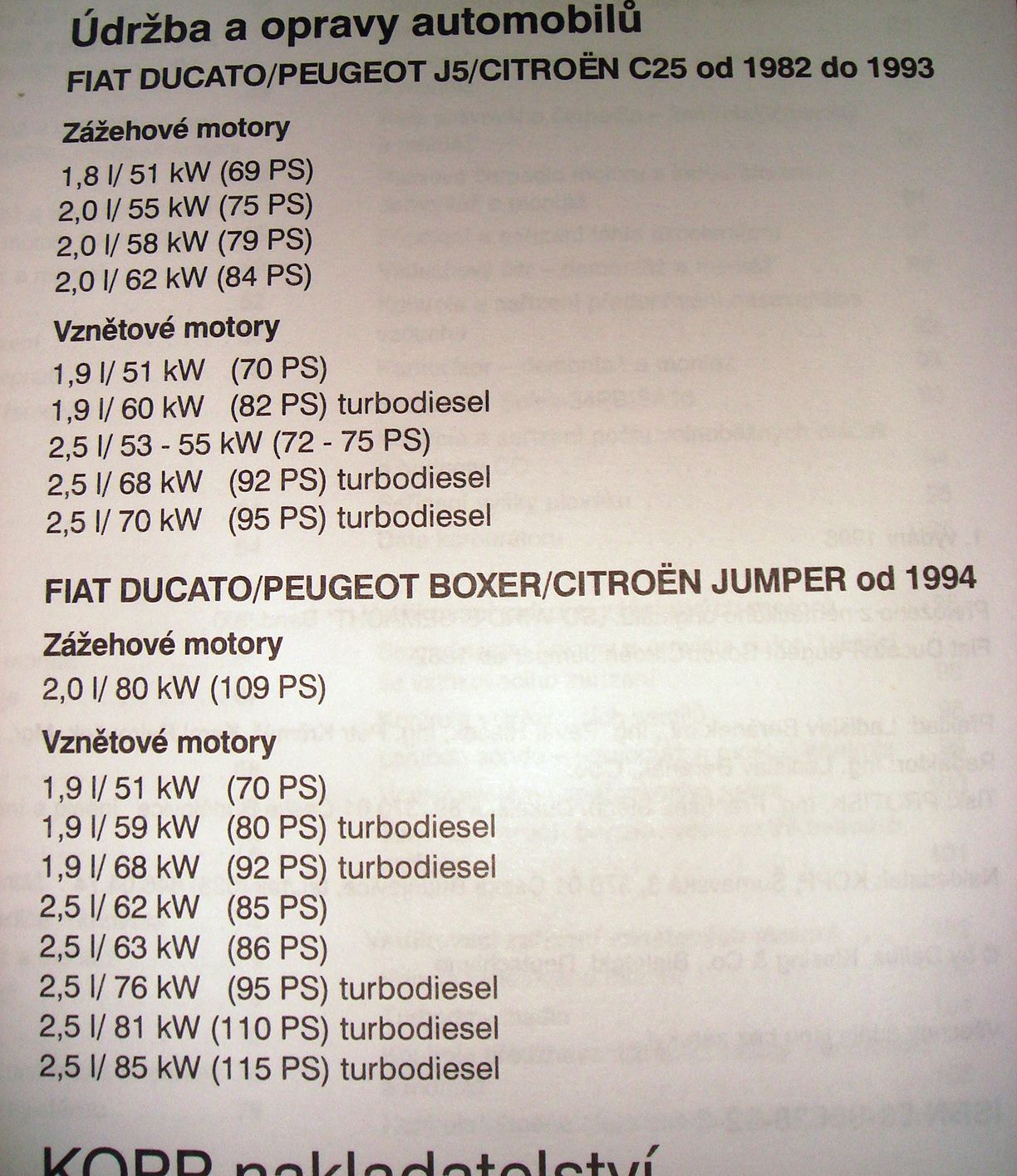 Fiat Ducato, Peugeot Boxer, Citroen Jumper - H.R.Etzold - Jak na to? č.25 (1998)
