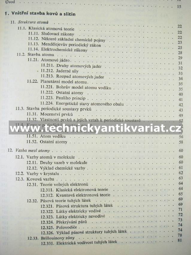 Nauka o materiálu I. svazek 1 - obecná nauka o kovech - Jeníček, Ryš, Cenek, Hrbek (1966)