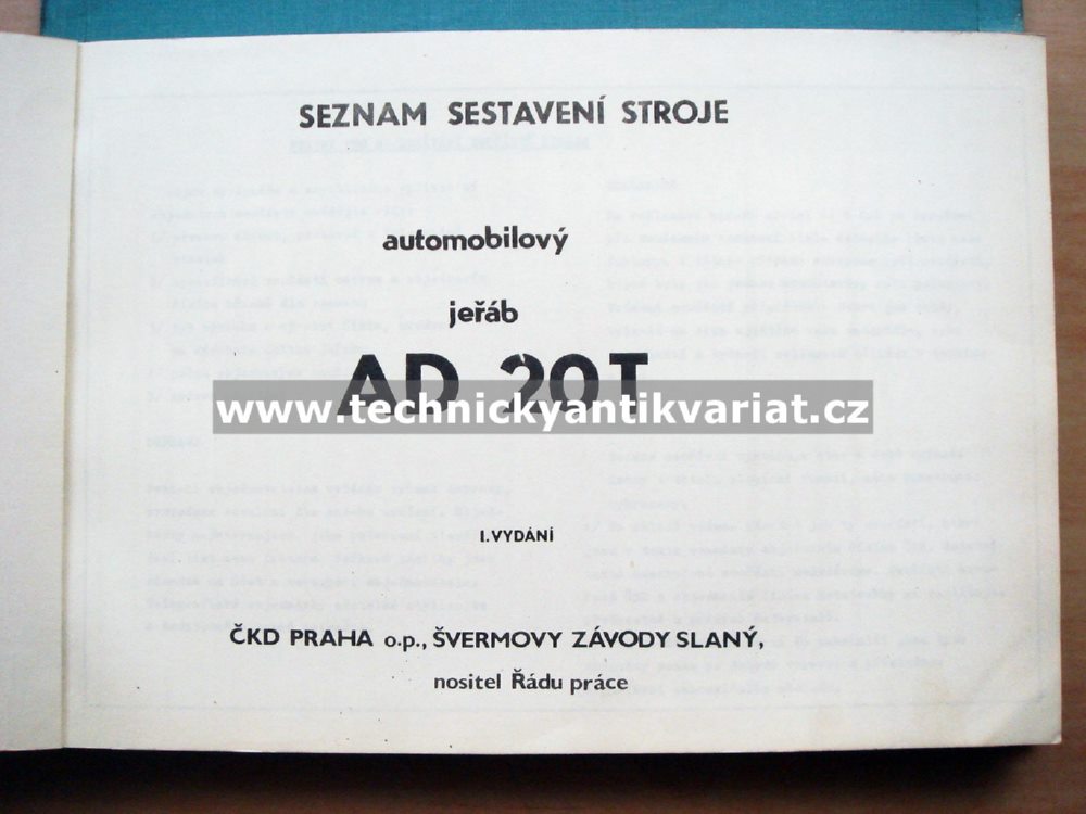 AD 20T - katalog náhradních dílů 